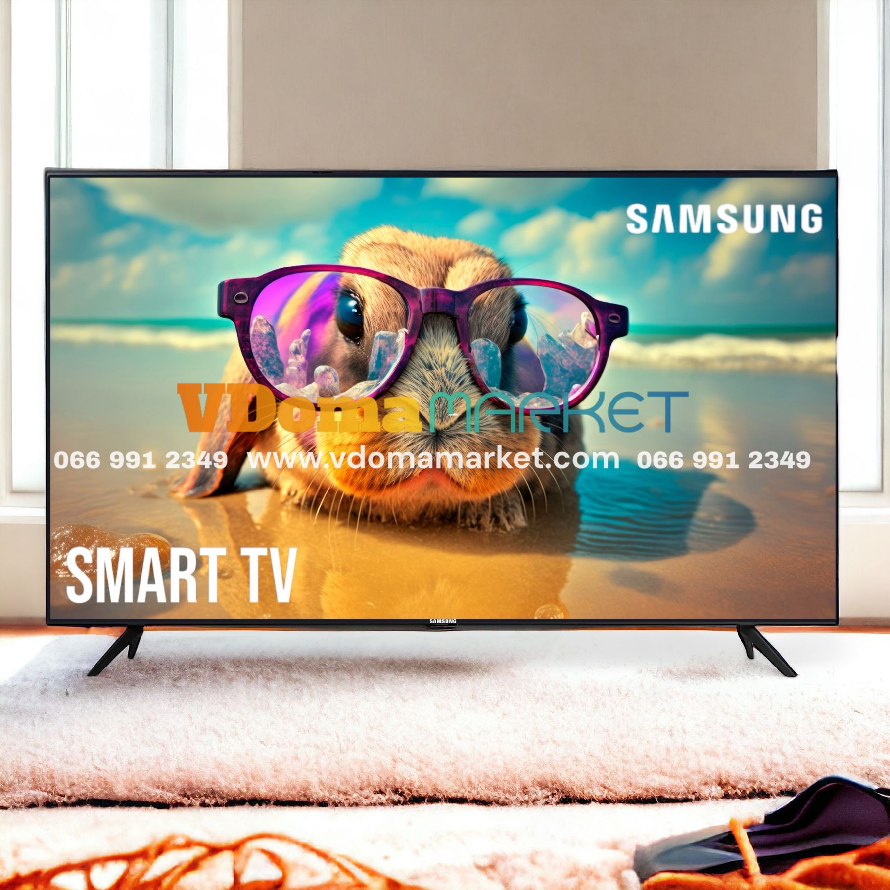 Телевизор SmartTV Samsung 50 дюймов с 4K-UHD, T2 и Wi-Fi -  Интернет-магазин: 